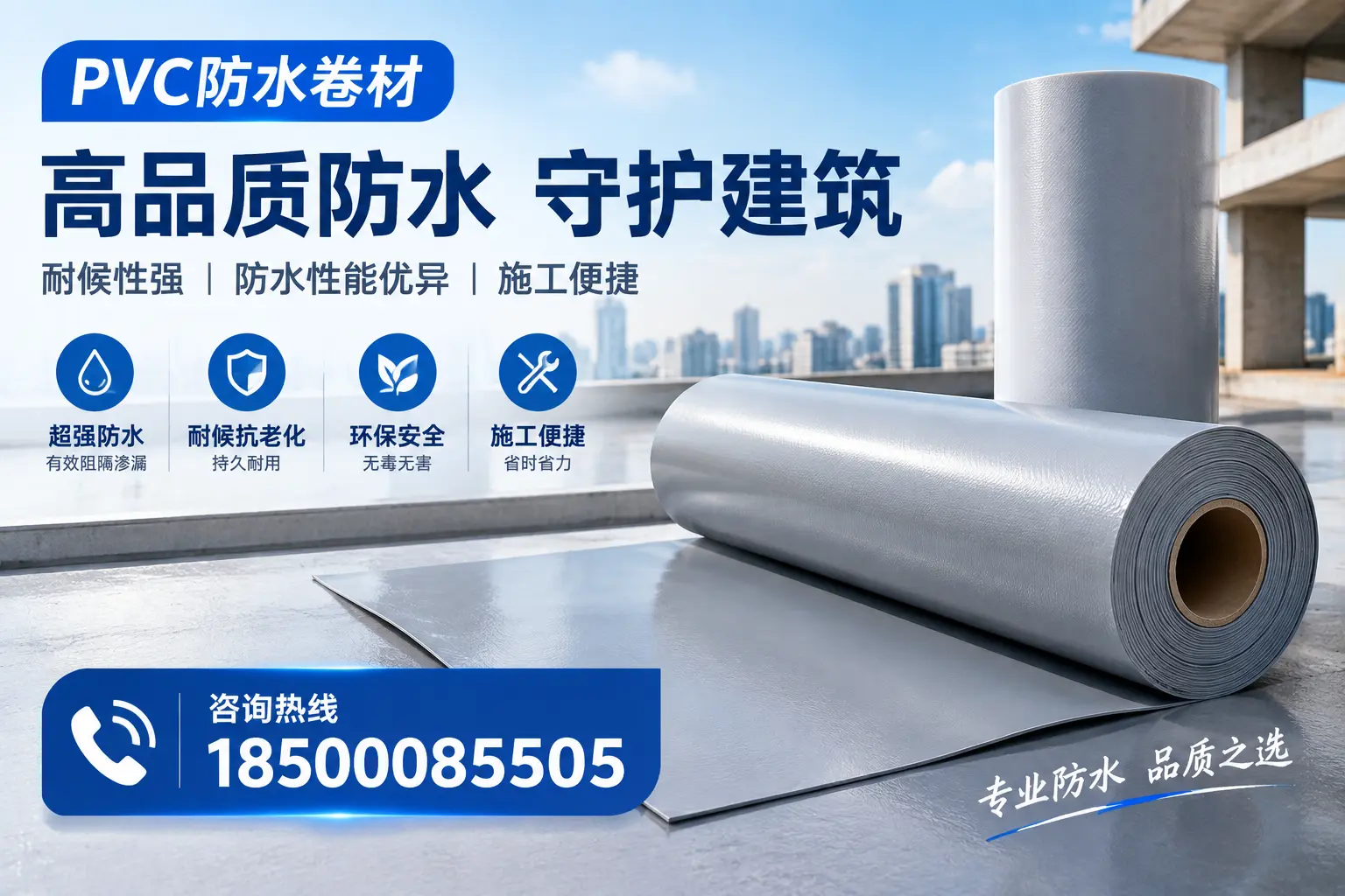 PVC防水卷材的防水效果评测，适合漳州的科学依据